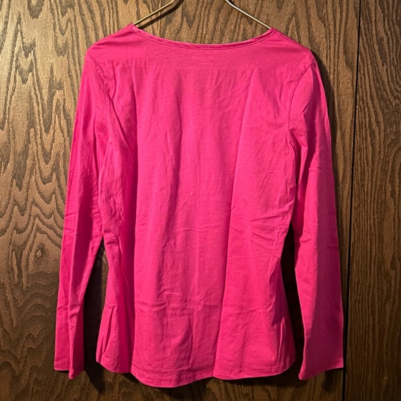 Laura Scott Pink “Love” Long Sleeve Pajama Shirt - Picture 2 of 3